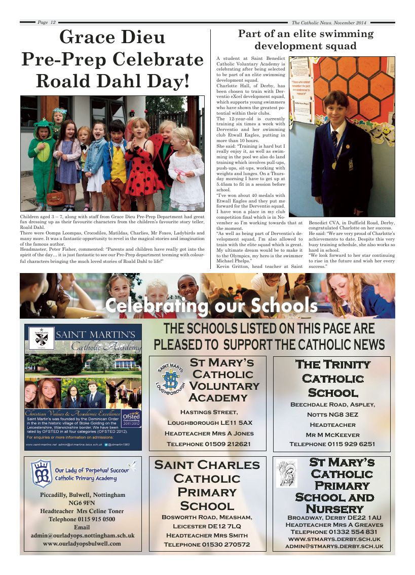 Nov 2014 edition of the Nottingham Catholic News