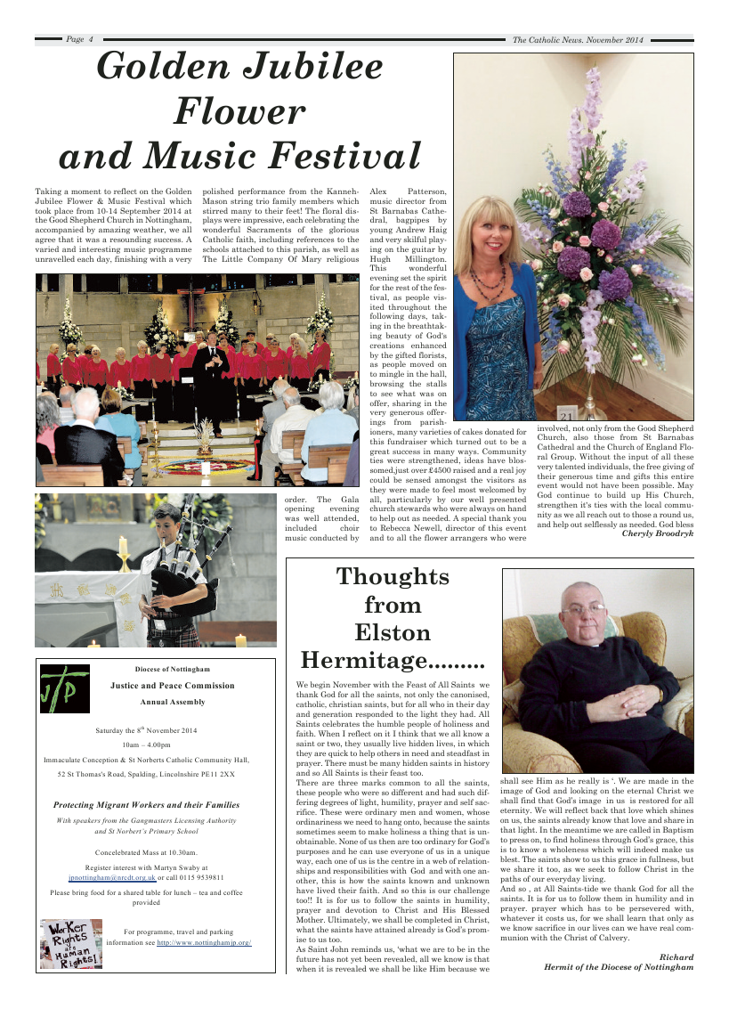 Nov 2014 edition of the Nottingham Catholic News