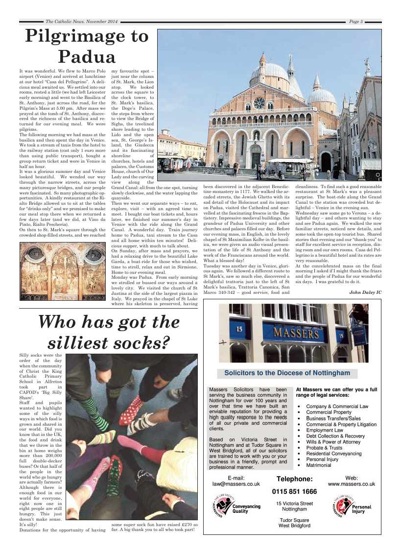 Nov 2014 edition of the Nottingham Catholic News