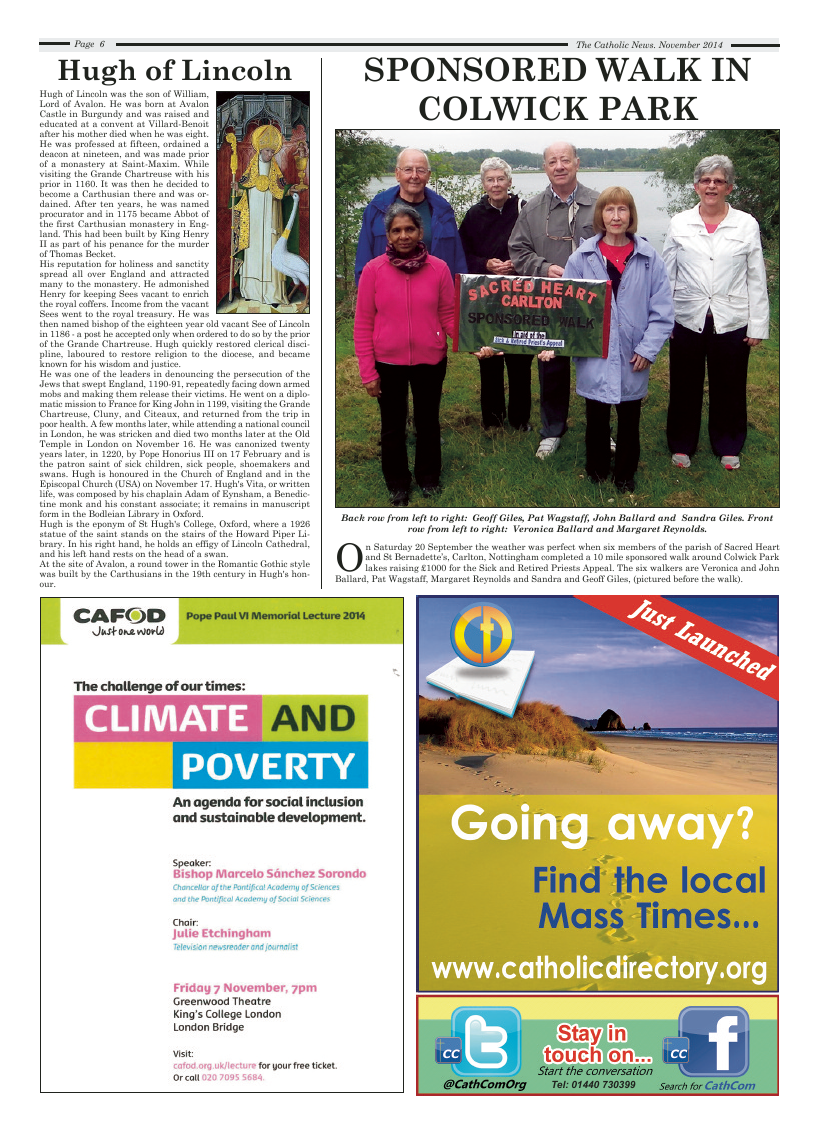 Nov 2014 edition of the Nottingham Catholic News