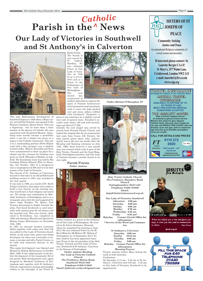 Nov 2014 edition of the Nottingham Catholic News