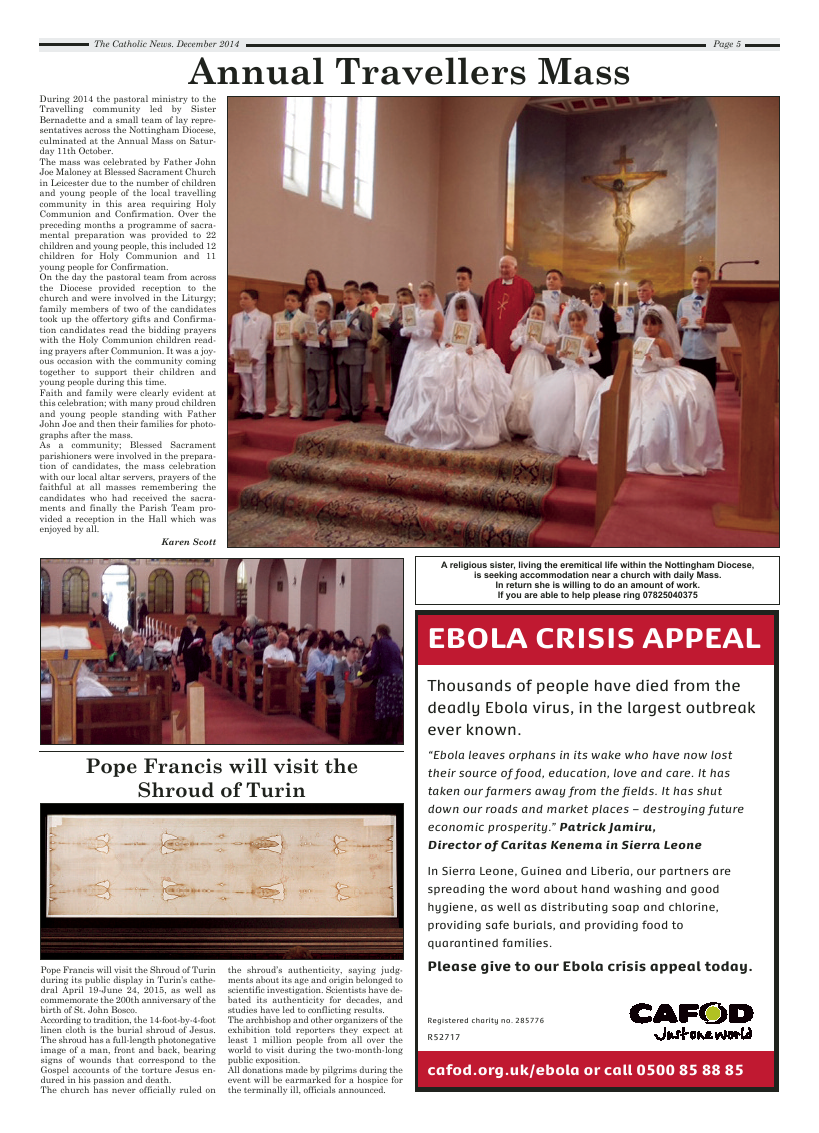 Dec 2014 edition of the Nottingham Catholic News