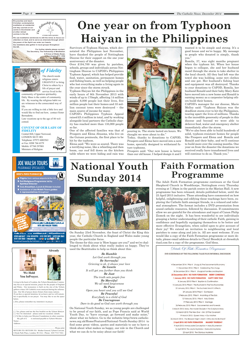 Dec 2014 edition of the Nottingham Catholic News