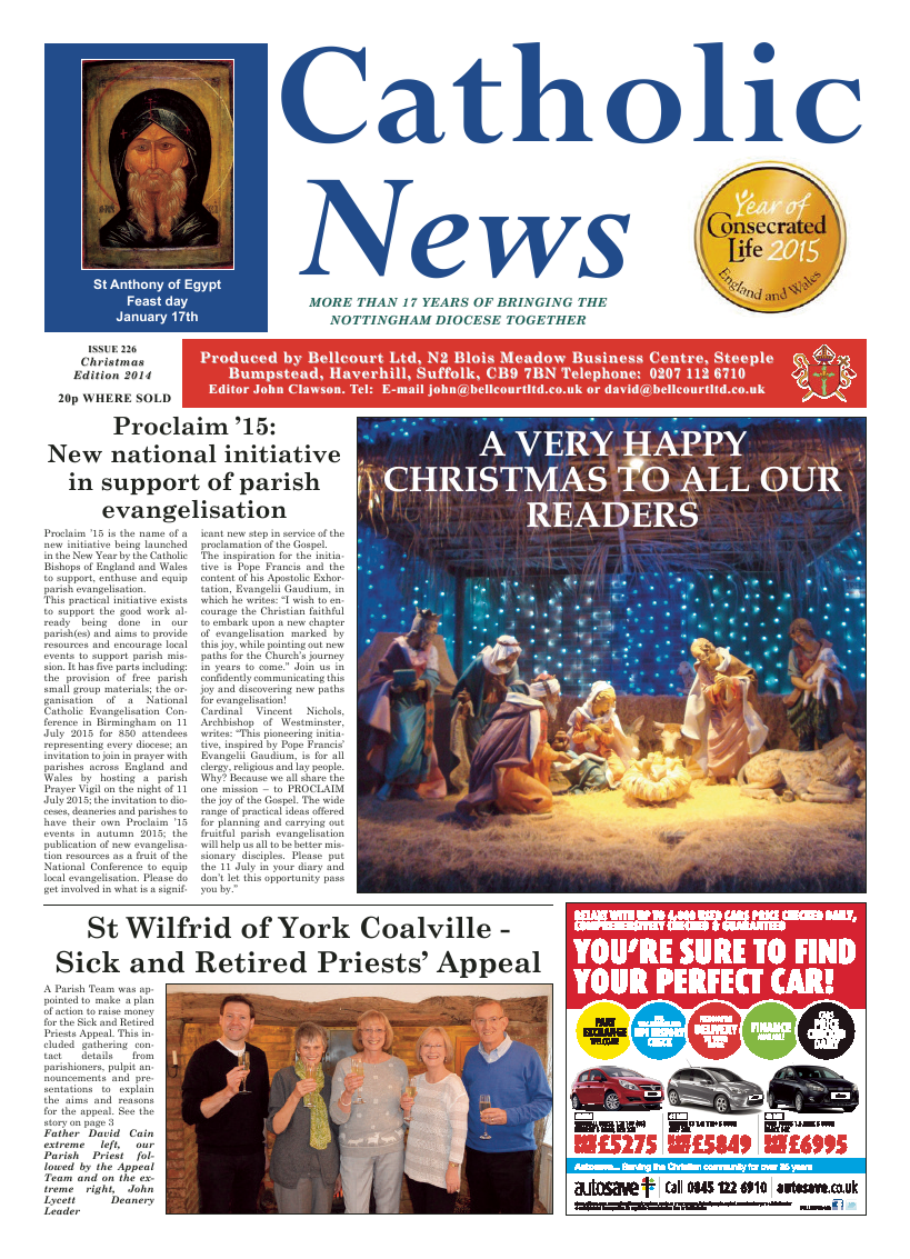 Jan 2015 edition of the Nottingham Catholic News