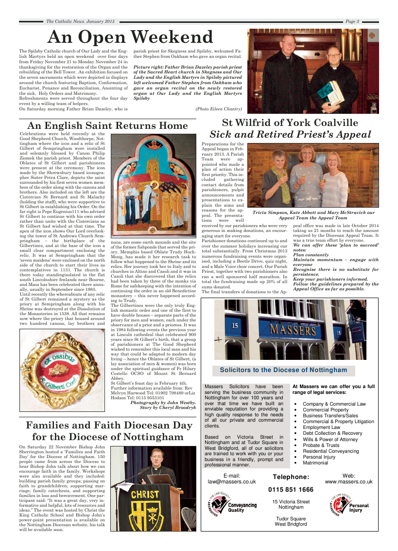 Jan 2015 edition of the Nottingham Catholic News