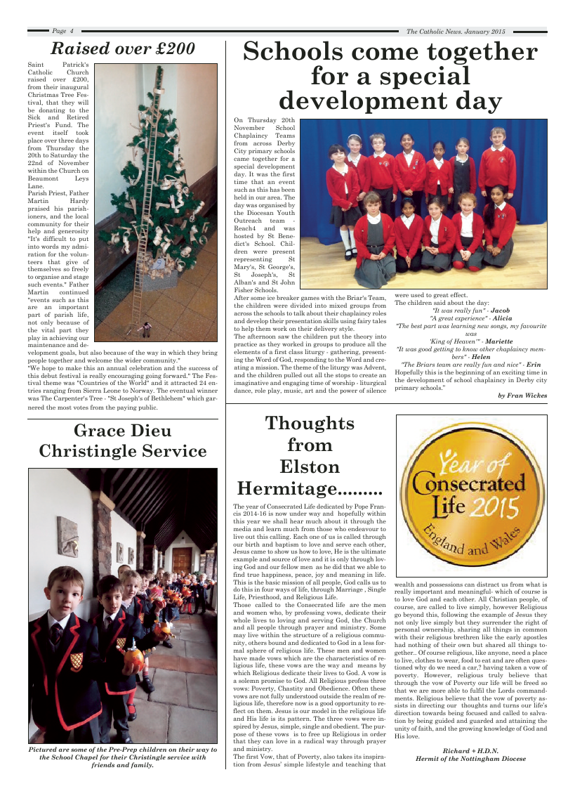 Jan 2015 edition of the Nottingham Catholic News
