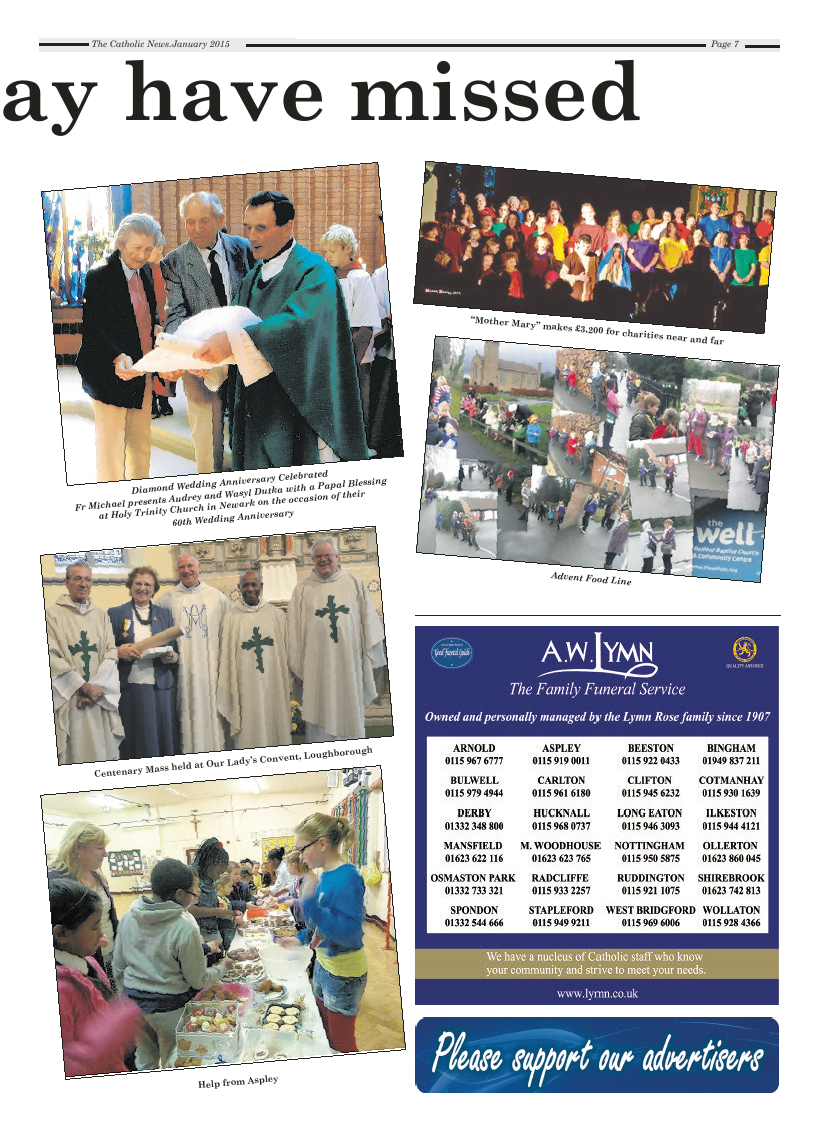 Jan 2015 edition of the Nottingham Catholic News