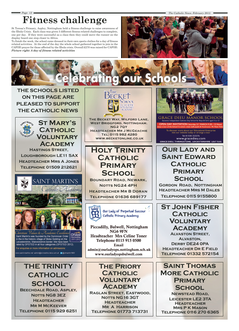 Feb 2015 edition of the Nottingham Catholic News