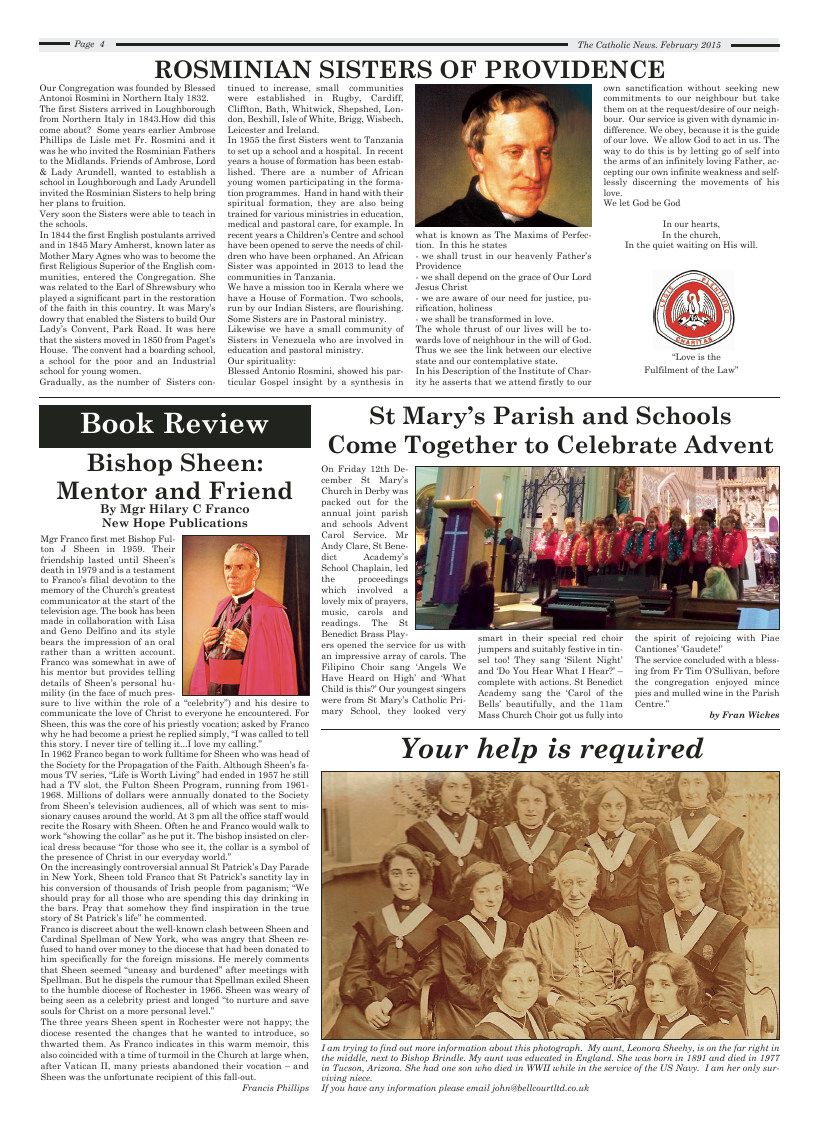 Feb 2015 edition of the Nottingham Catholic News