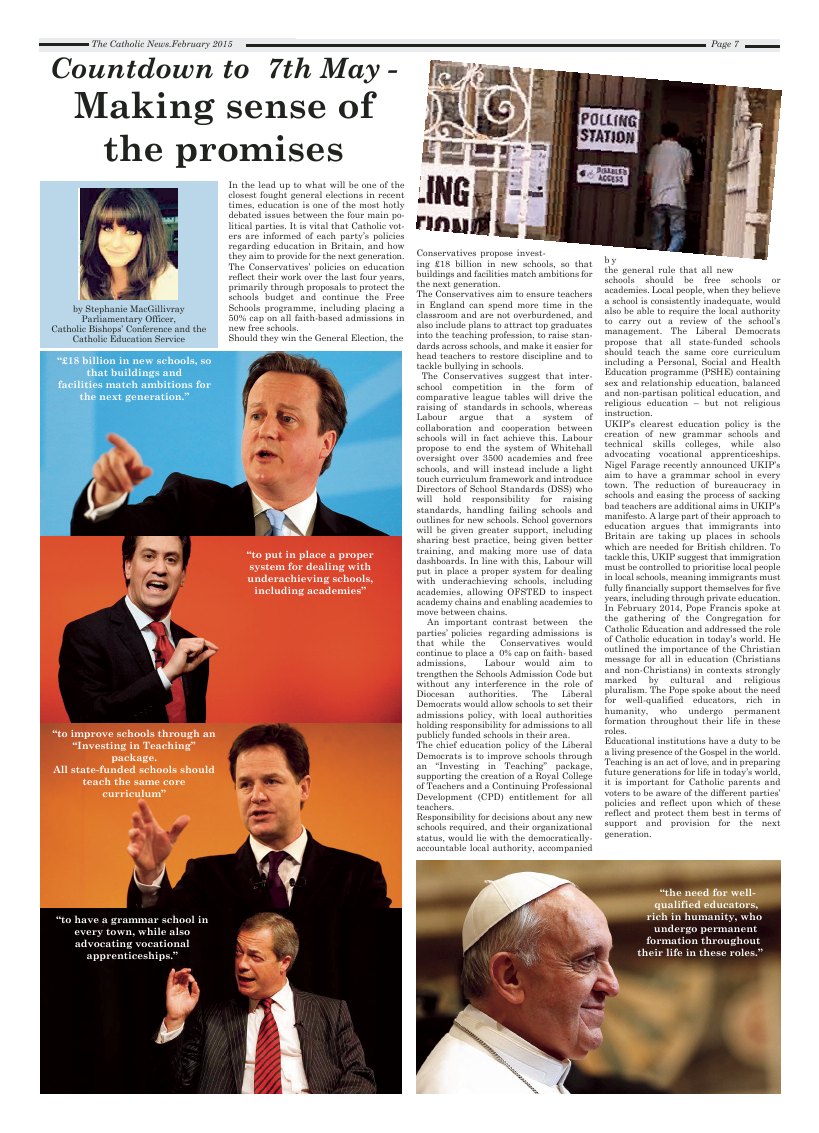 Feb 2015 edition of the Nottingham Catholic News