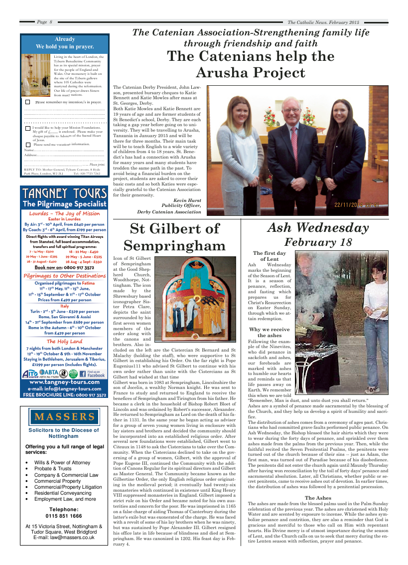 Feb 2015 edition of the Nottingham Catholic News