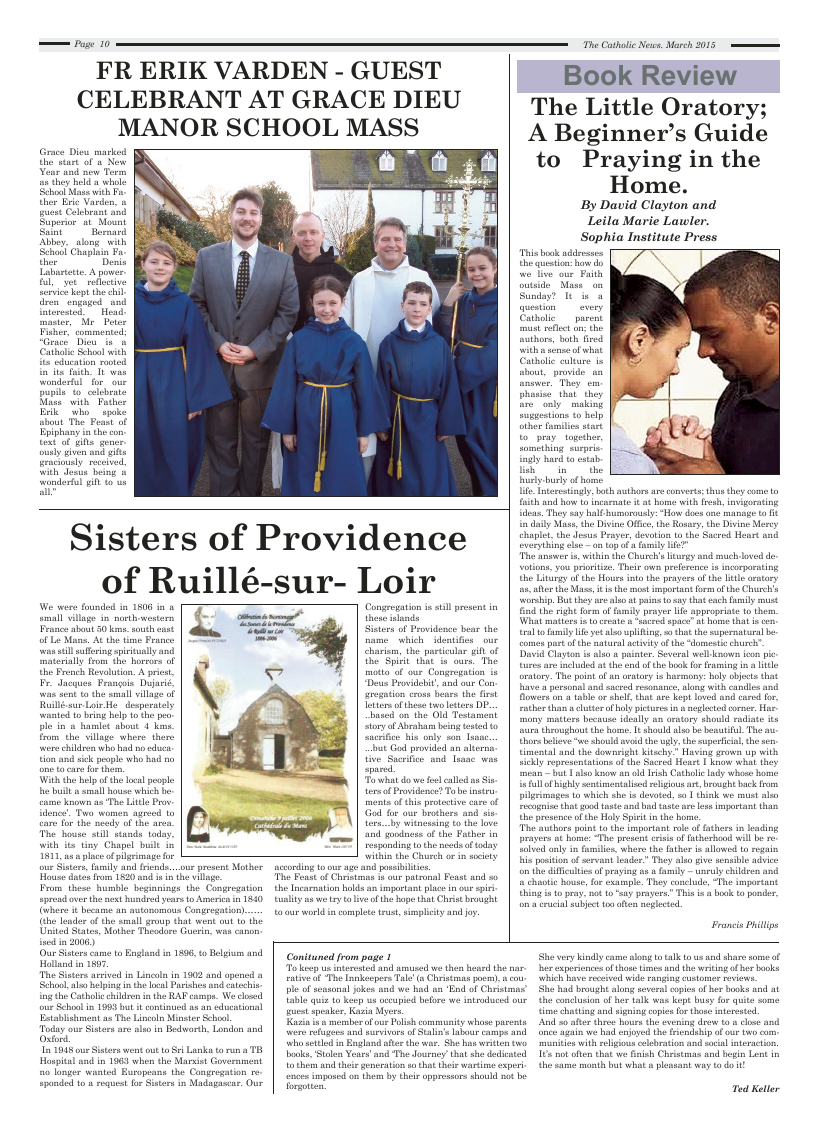 Mar 2015 edition of the Nottingham Catholic News