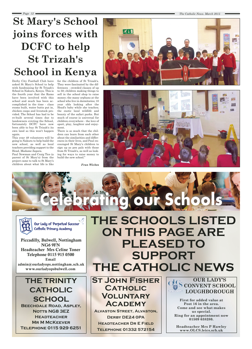 Mar 2015 edition of the Nottingham Catholic News