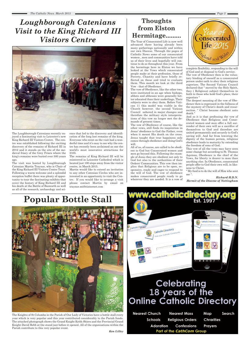 Mar 2015 edition of the Nottingham Catholic News