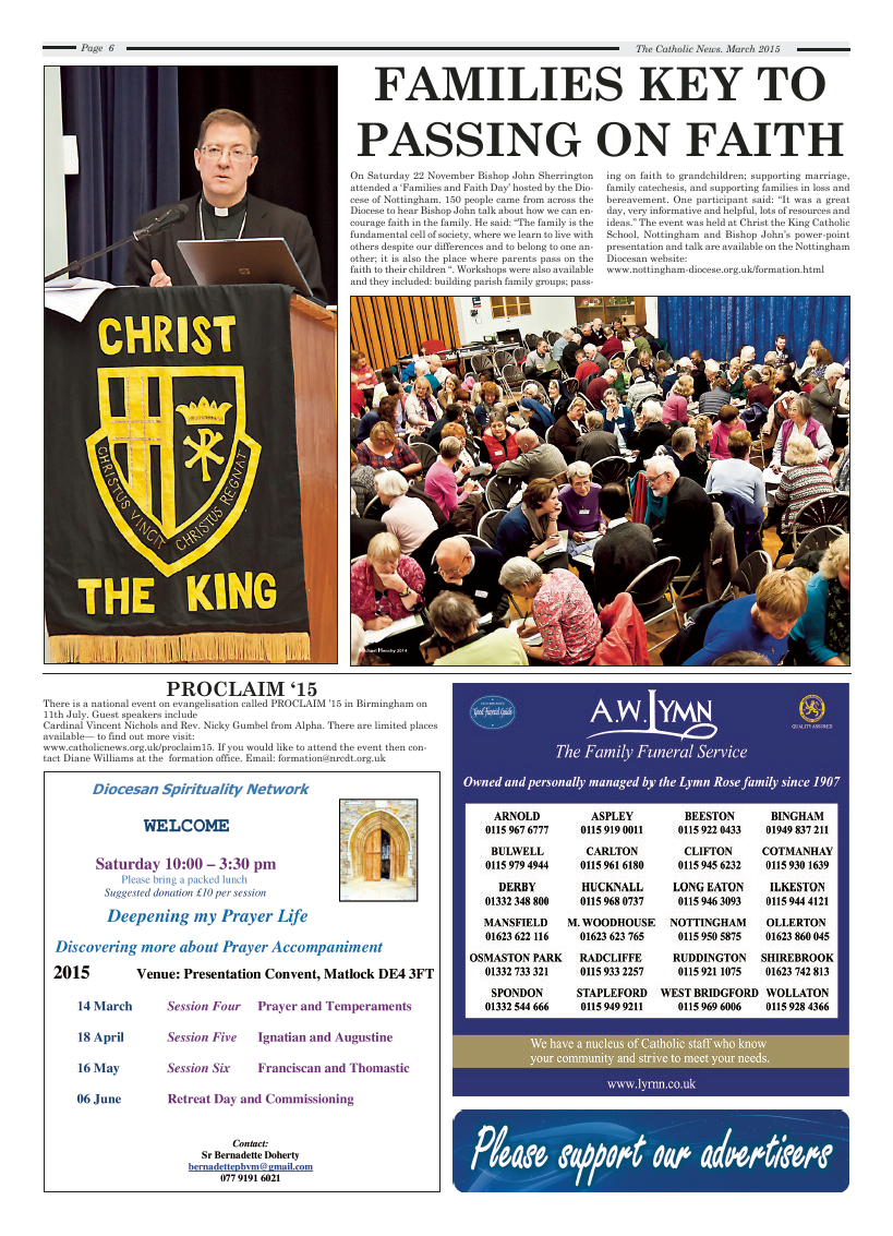 Mar 2015 edition of the Nottingham Catholic News