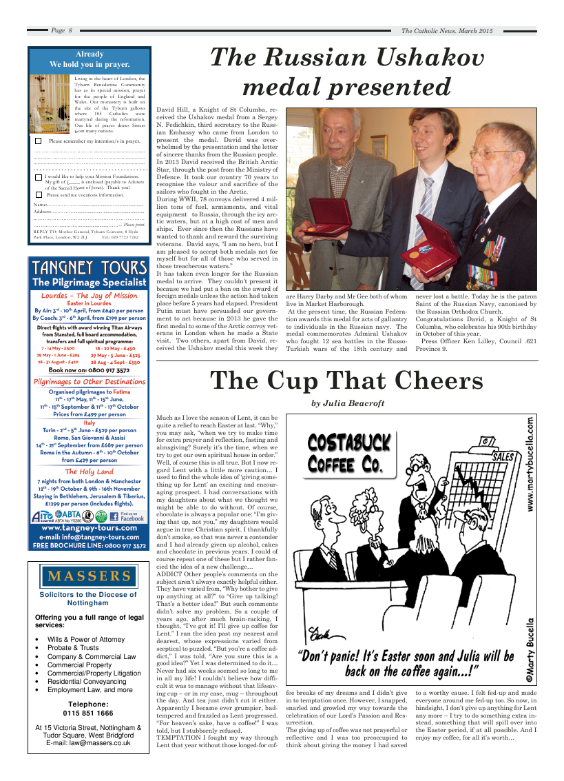 Mar 2015 edition of the Nottingham Catholic News