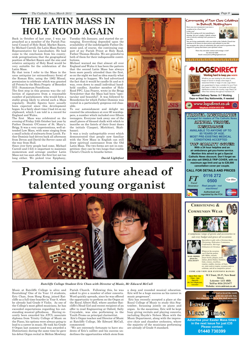Mar 2015 edition of the Nottingham Catholic News