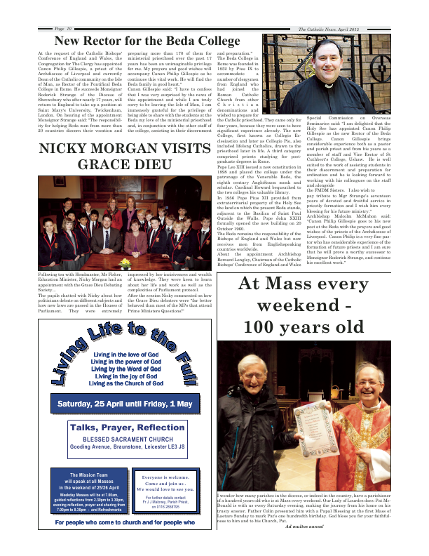 Apr 2015 edition of the Nottingham Catholic News