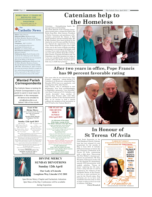 Apr 2015 edition of the Nottingham Catholic News