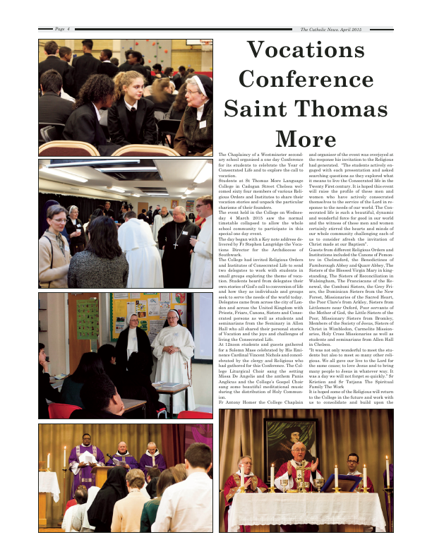 Apr 2015 edition of the Nottingham Catholic News