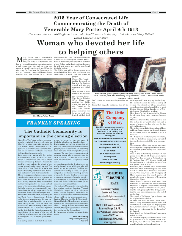 Apr 2015 edition of the Nottingham Catholic News