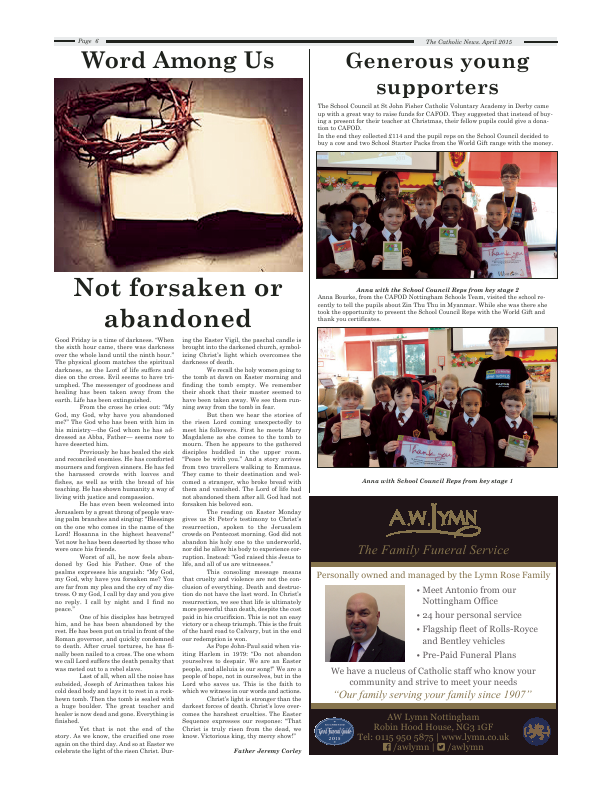 Apr 2015 edition of the Nottingham Catholic News