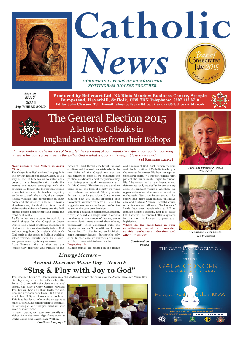 May 2015 edition of the Nottingham Catholic News