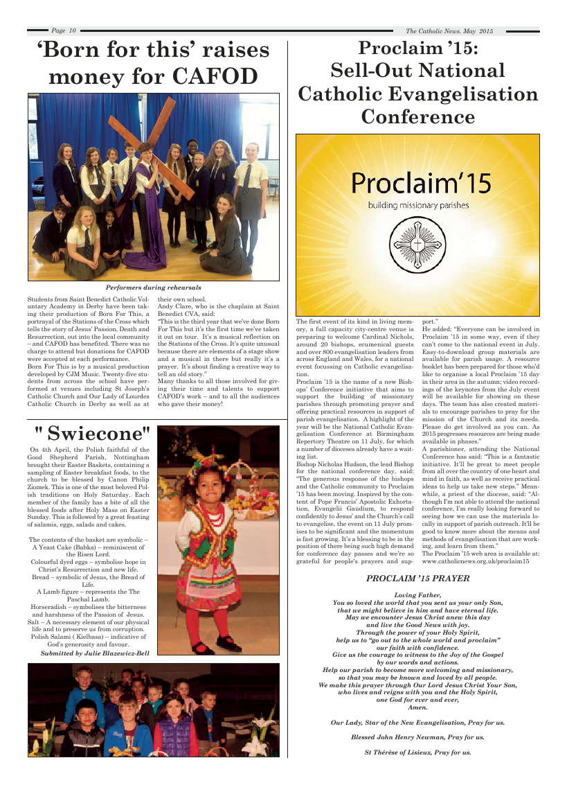 May 2015 edition of the Nottingham Catholic News