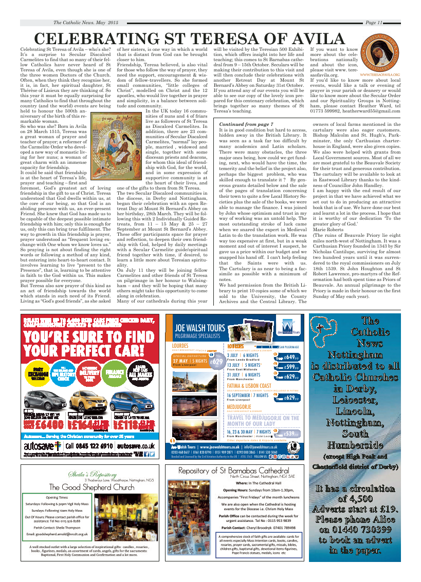 May 2015 edition of the Nottingham Catholic News