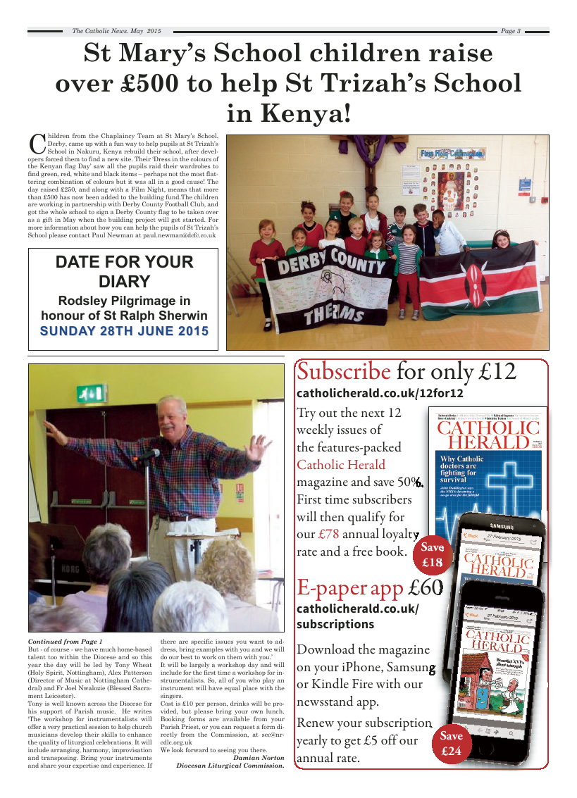 May 2015 edition of the Nottingham Catholic News