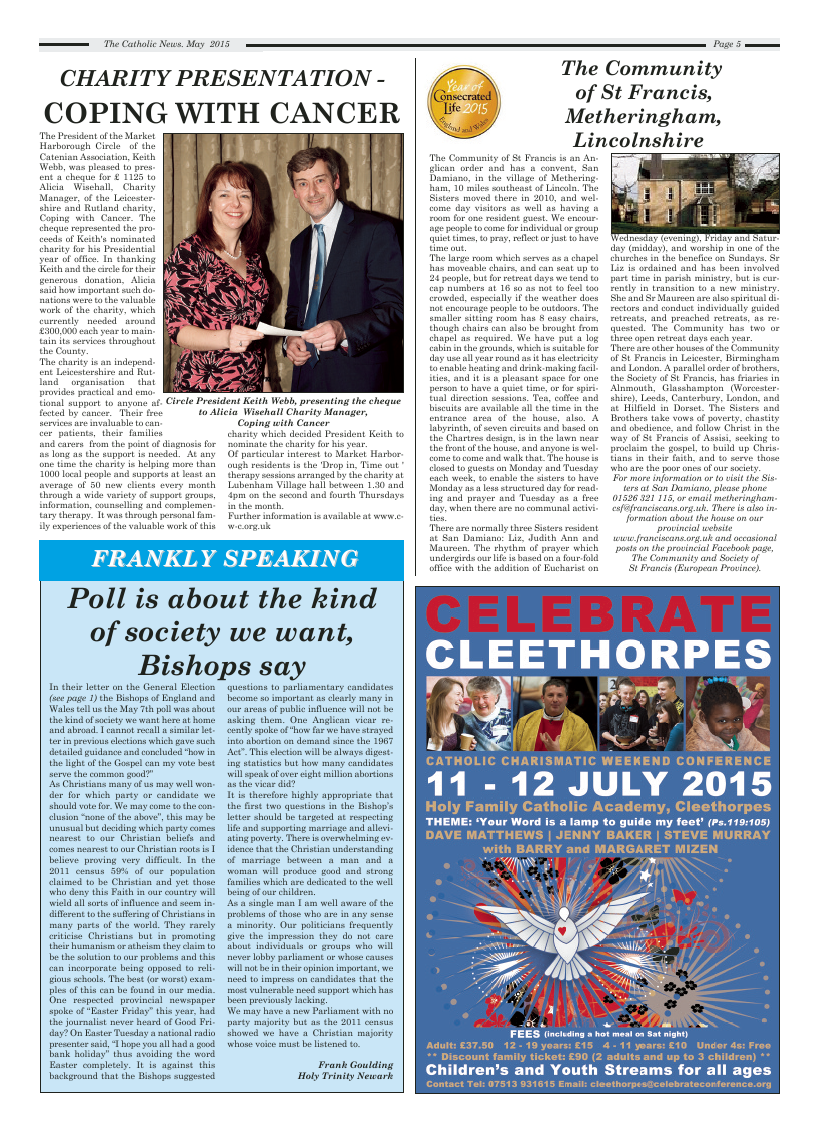 May 2015 edition of the Nottingham Catholic News