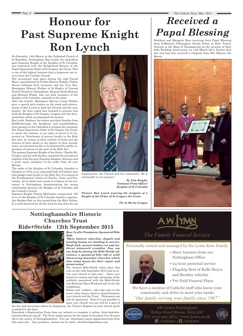 May 2015 edition of the Nottingham Catholic News