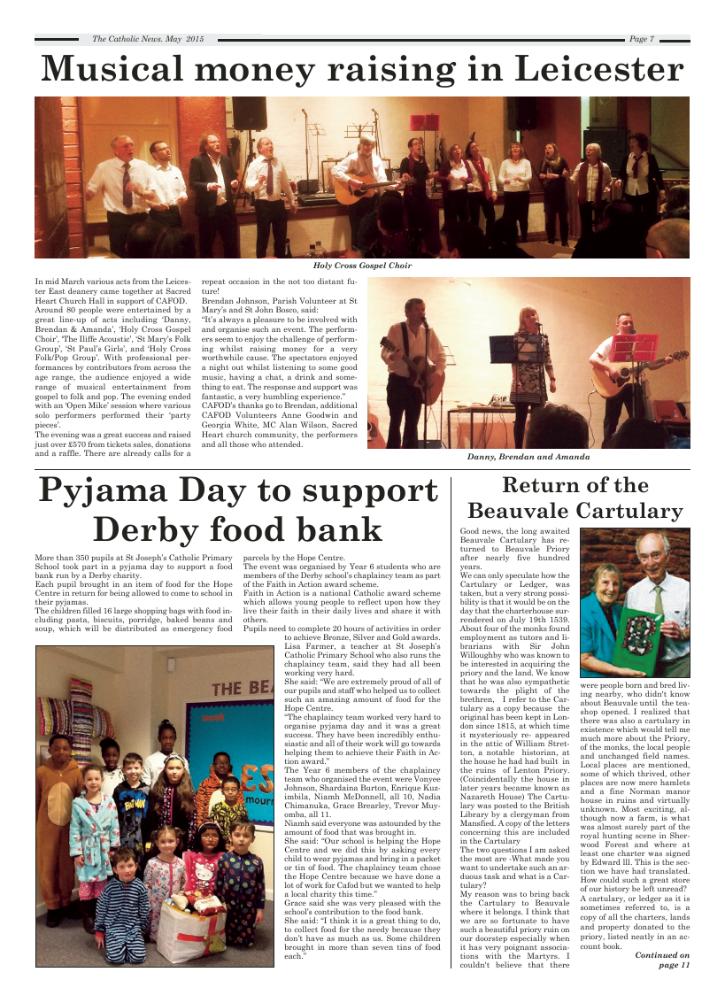 May 2015 edition of the Nottingham Catholic News