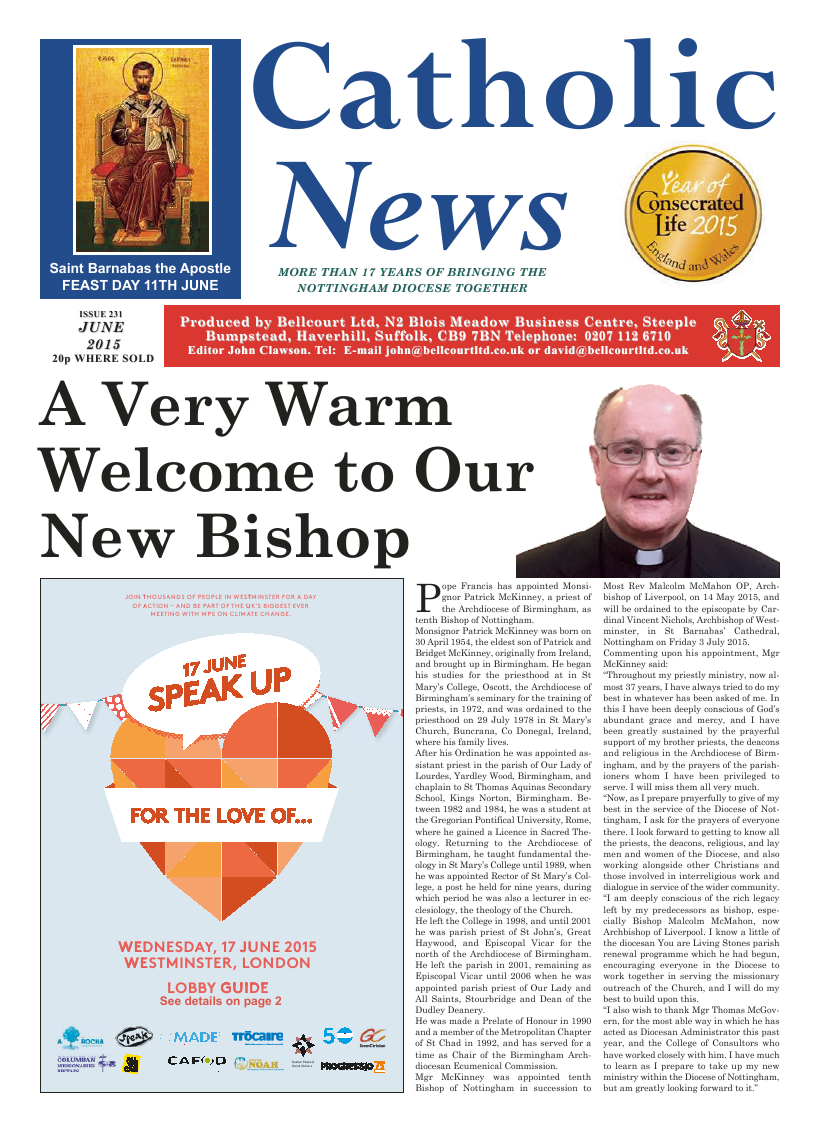 Jun 2015 edition of the Nottingham Catholic News