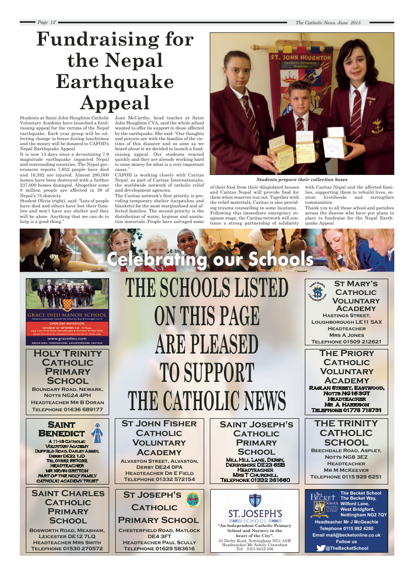 Jun 2015 edition of the Nottingham Catholic News