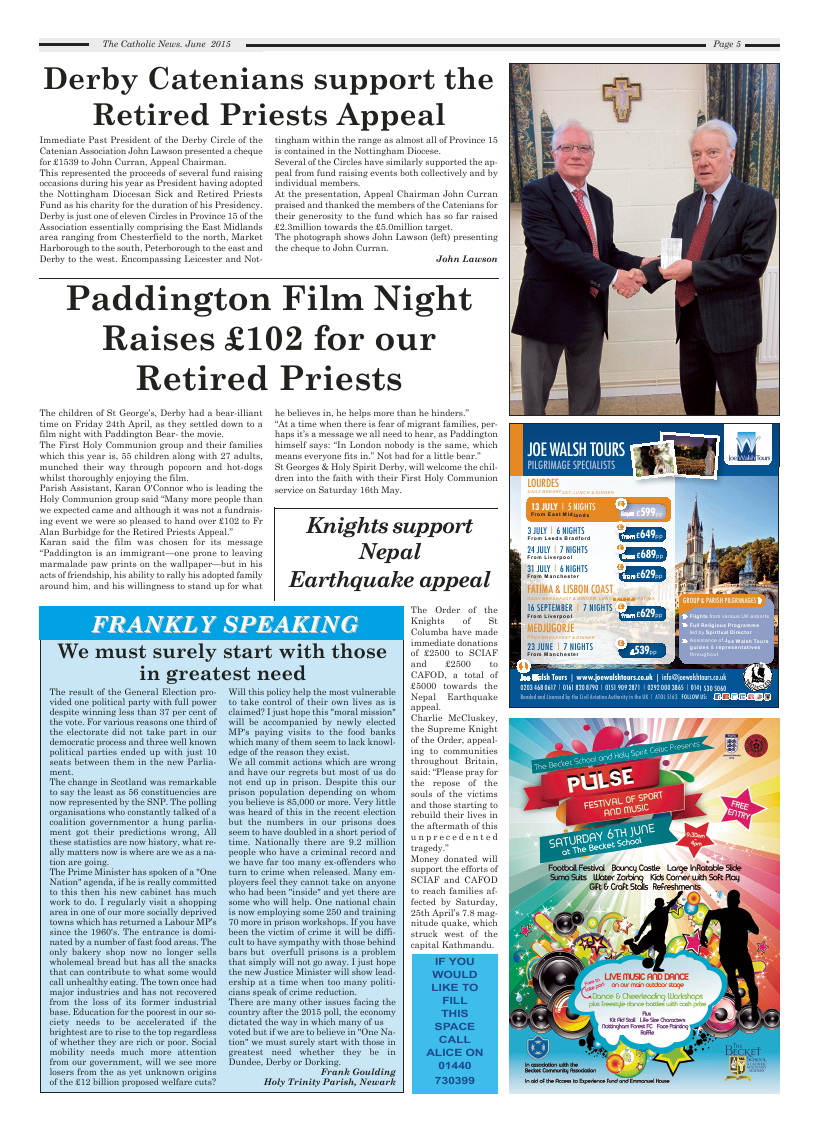 Jun 2015 edition of the Nottingham Catholic News