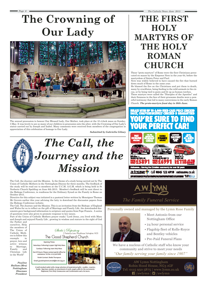 Jun 2015 edition of the Nottingham Catholic News