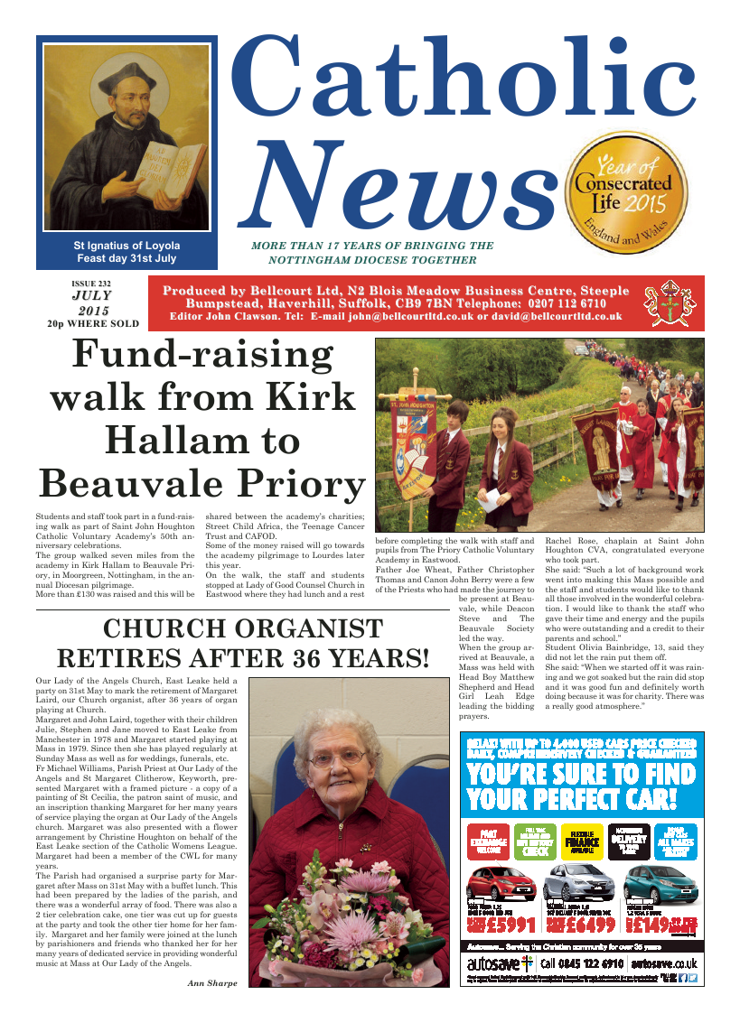 Jul 2015 edition of the Nottingham Catholic News