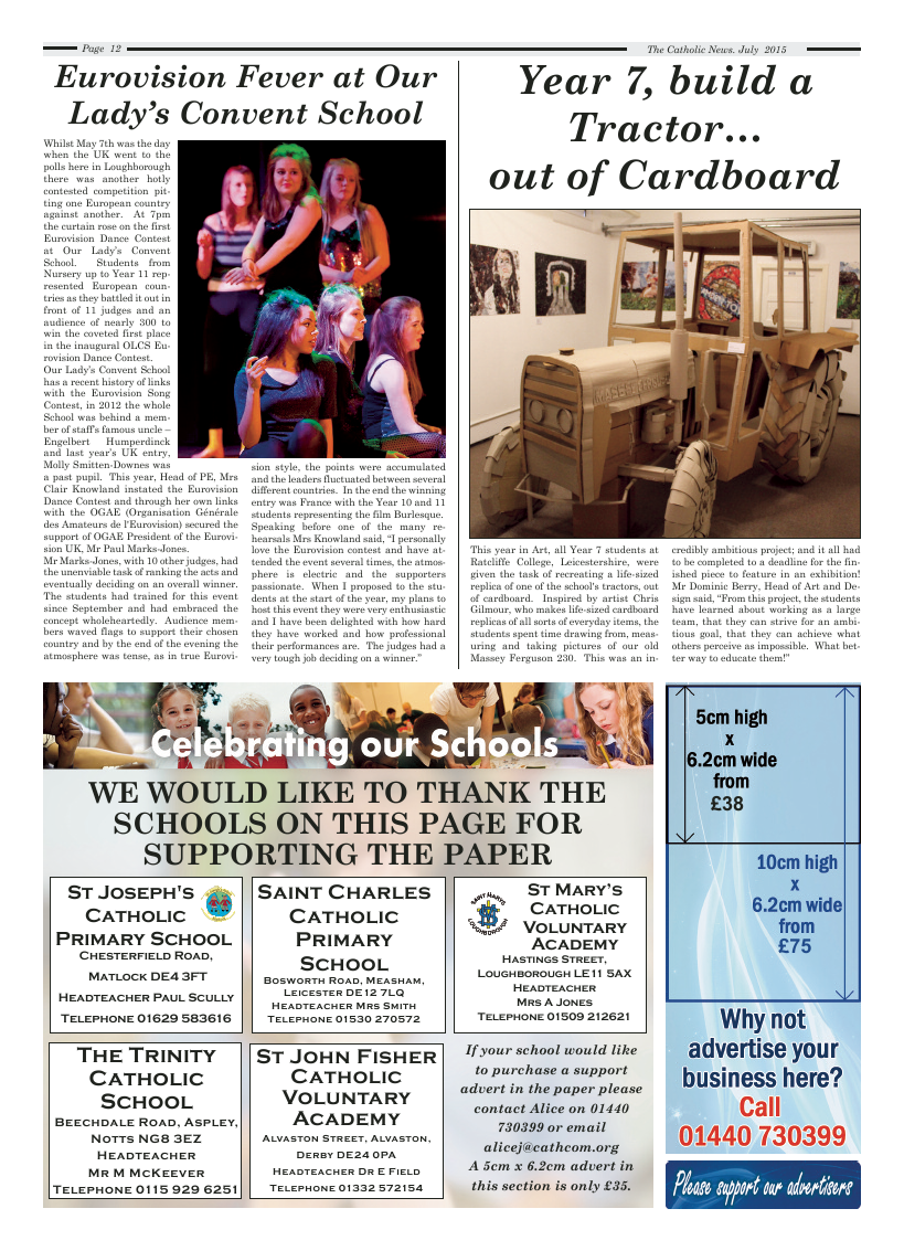 Jul 2015 edition of the Nottingham Catholic News