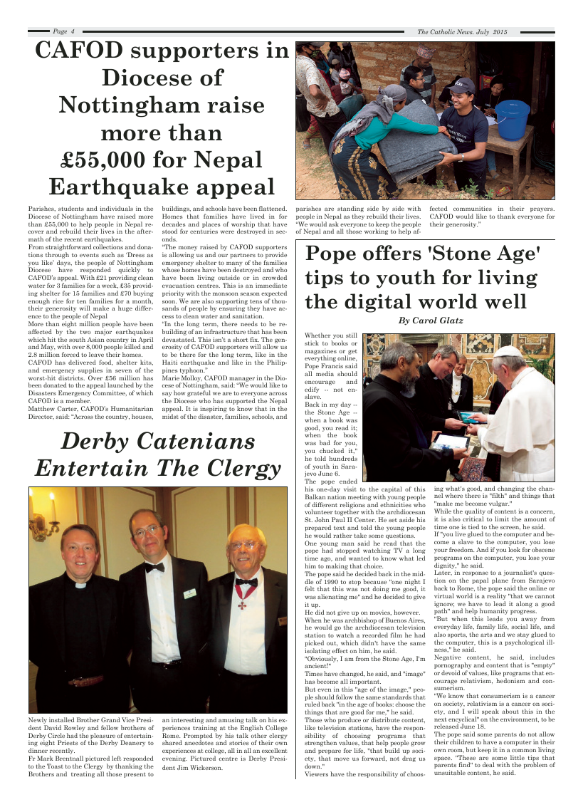 Jul 2015 edition of the Nottingham Catholic News