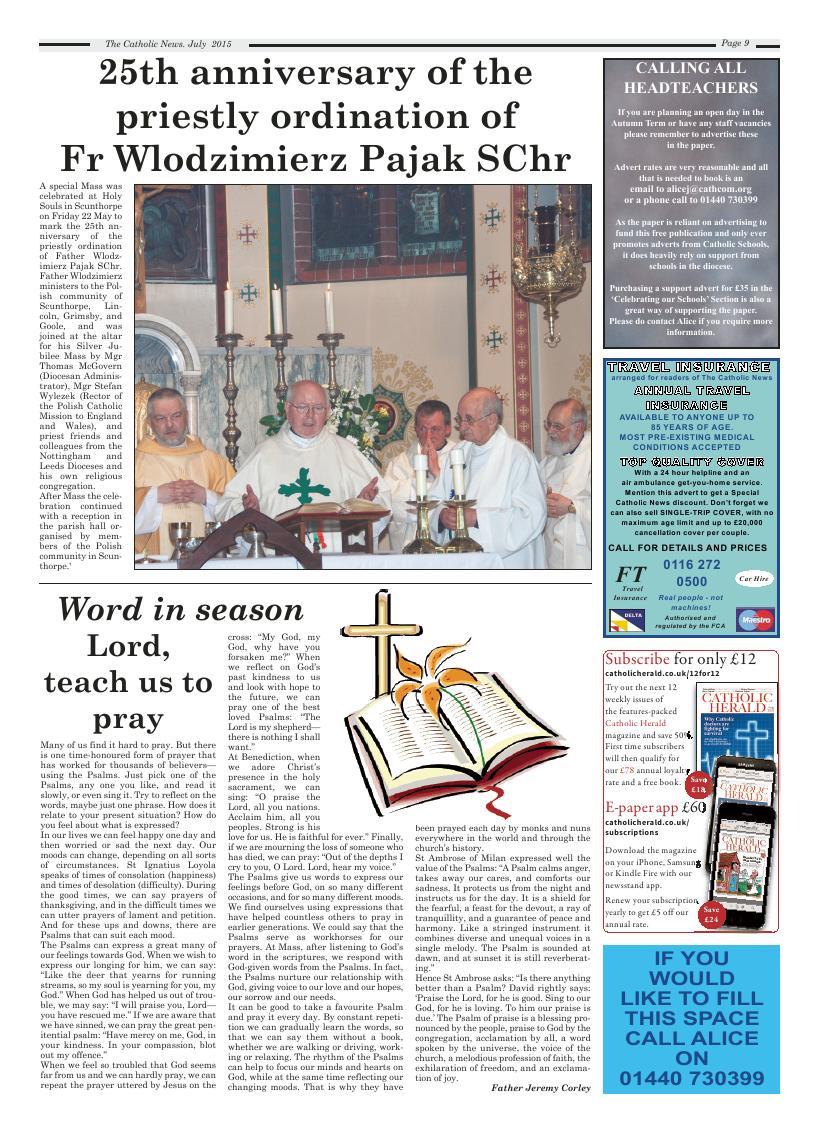 Jul 2015 edition of the Nottingham Catholic News