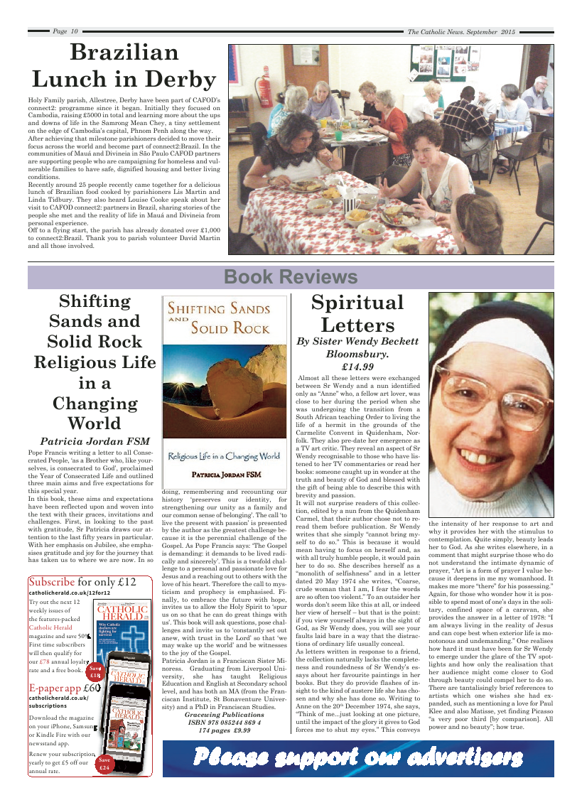 Sept 2015 edition of the Nottingham Catholic News