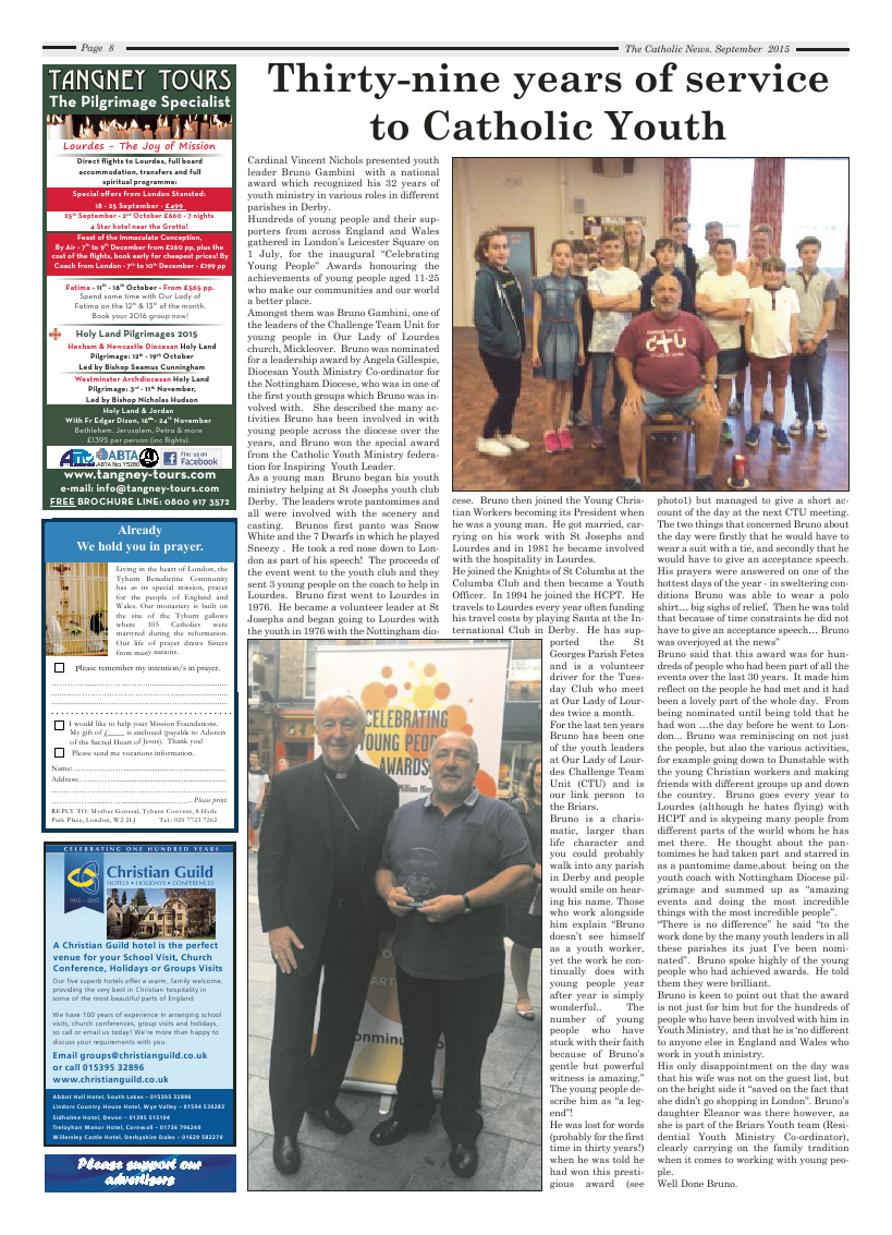 Sept 2015 edition of the Nottingham Catholic News