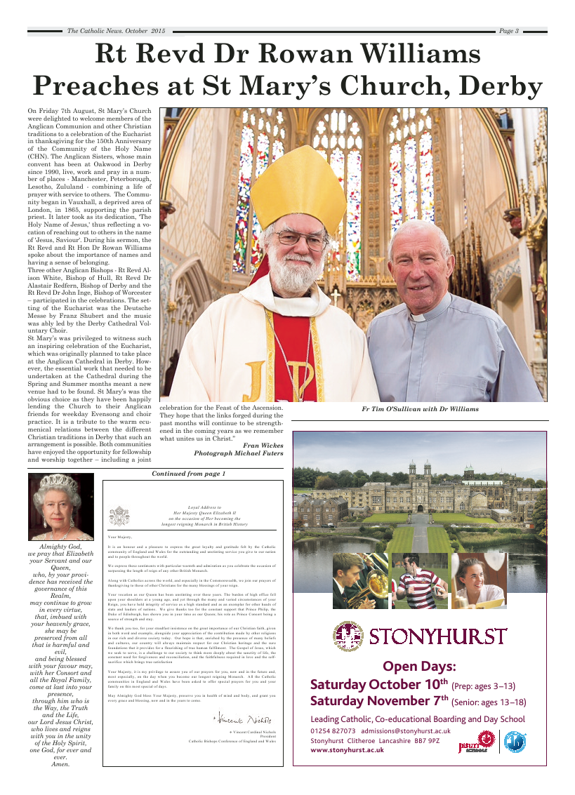 Oct 2015 edition of the Nottingham Catholic News