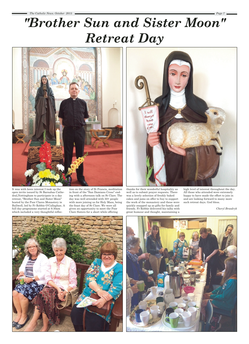 Oct 2015 edition of the Nottingham Catholic News