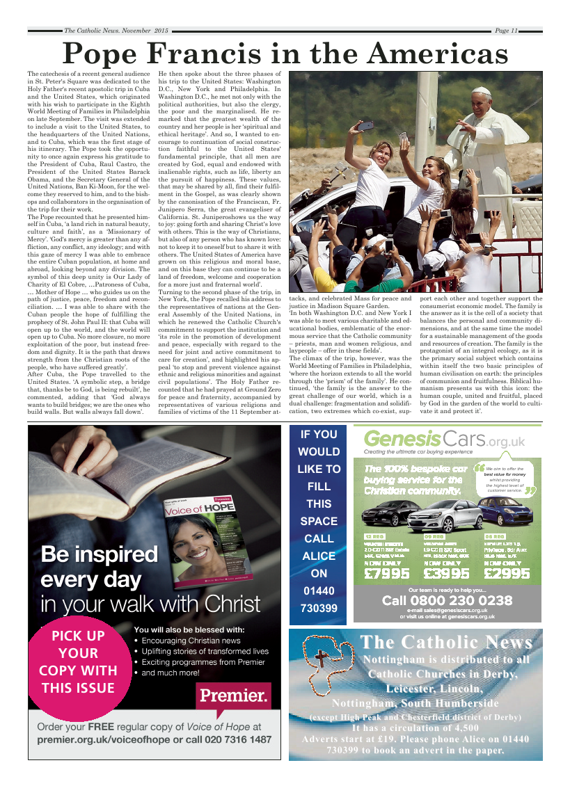 Nov 2015 edition of the Nottingham Catholic News