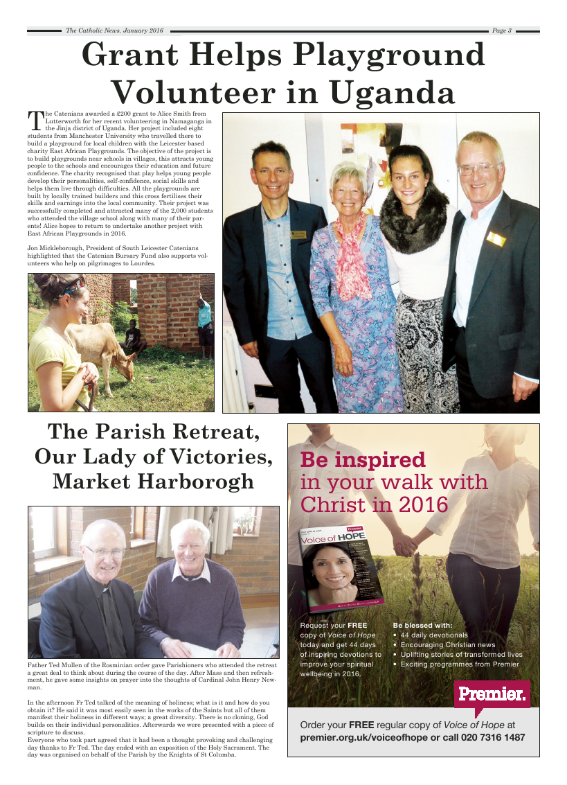 Jan 2016 edition of the Nottingham Catholic News