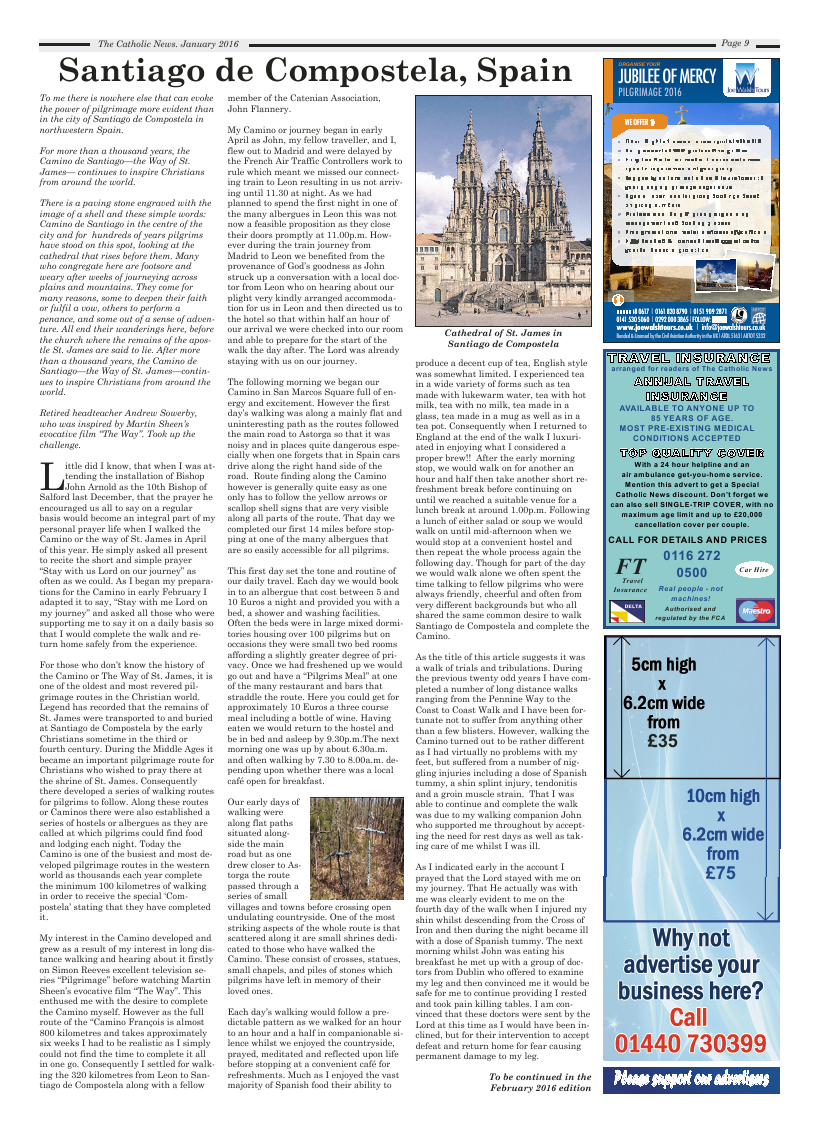 Jan 2016 edition of the Nottingham Catholic News