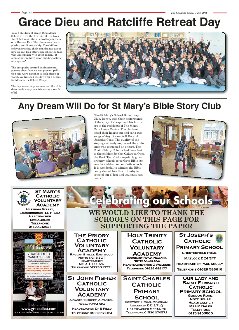 Jun 2016 edition of the Nottingham Catholic News - Page 