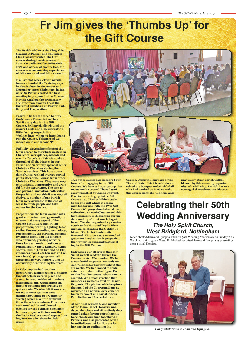 Jun 2017 edition of the Nottingham Catholic News - Page 